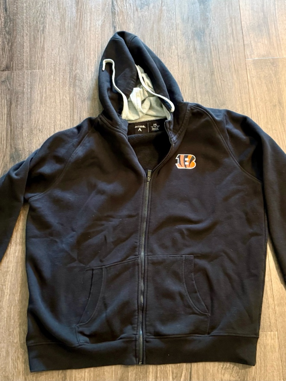 Antigua Men's Big & Tall Cincinnati Bengals Full-Zip Hoodie - Black - Size 3XL